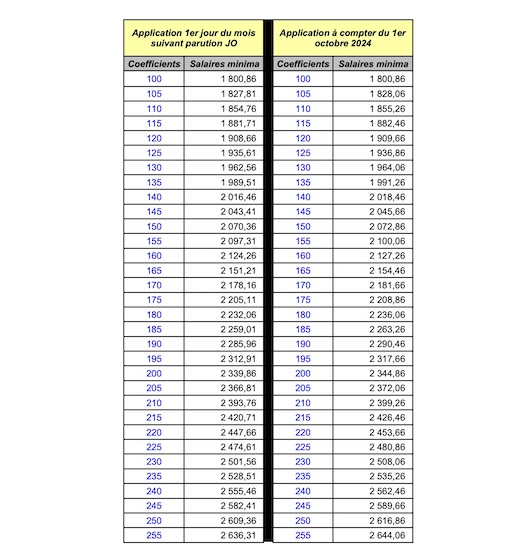 Hébergement Plein Air 2024, Salaires
