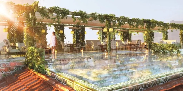 Toit-terrasse de Cidade Matarazzo, photo du magazine AA, p. 44.