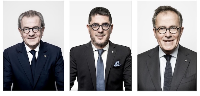 Laurent Gardinier, Président, Anthony Torkington, Directeur Général, et Benoît Juillet, Délégué Général,