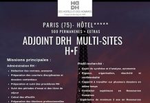 Opportunité, Paris | Adjoint DRH pour cluster Hôtels 5* H.F