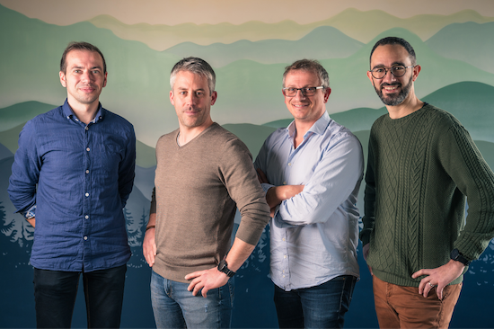 De gauche à droite : Alexandre Martin-Garin - responsable des ressources humaines, Laurent Bassi - Président, Fabrice Fruoco - Directeur Général, Régis Fay - responsable administratif et financier @ credit Basilic & Co