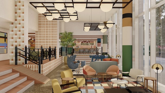 Avani Museum Quarter Amsterdam Hotel Renders Lobby view sitting area @ credit Minor Hotels