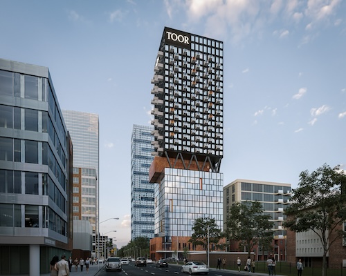 TOOR Hotel, un hôtel et des résidences de style de vie urbain au centre-ville de Toronto où vous pourrez séjourner avec style en ville. Située dans le Garden District, cette propriété de destination avant-gardiste propose des chambres sur mesure, des résidences de location haut de gamme, le Muse Bistro + Bar, ainsi que des équipements et des espaces événementiels haut de gamme, dont une terrasse de 3 000 pieds carrés. (Groupe CNW/L'Hôtel TOOR)