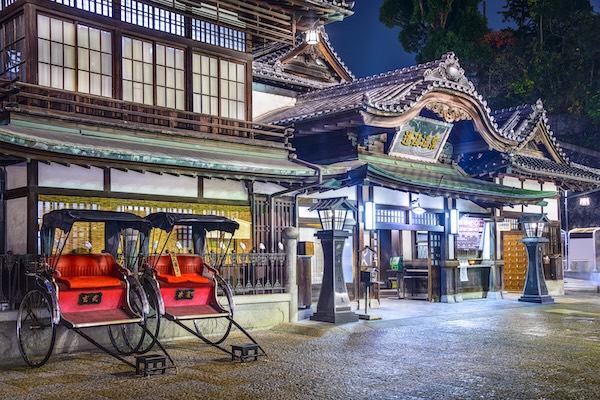 Dogo Onsen hot springs bath house in Matsuyama, Japan.