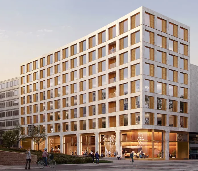 Façade du futur Hoxton Oslo @ credit Ennismore