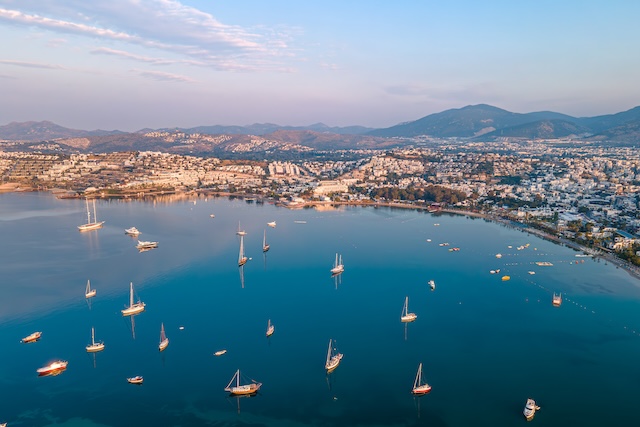 Aerial view of Bodrum on Turkish Riviera @ credit Depositphotos