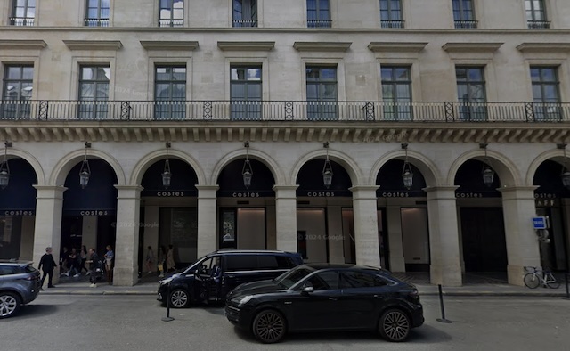 Façade Hôtel Costes Paris @ credit Google Maps Mai 2024