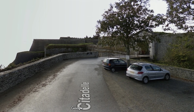 Route de la citadelle à Belle-Île @ credit Googlemaps