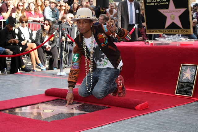 LOS ANGELES - DEC 4: Pharrell Williams at the Pharrell Williams Hollywood Walk of Fame Star Ceremony at the W Hotel Hollywood on December 4, 2014 in Los Angeles, CA
