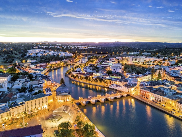 Beautiful Tavira by Gilao river, Algarve, Portugal