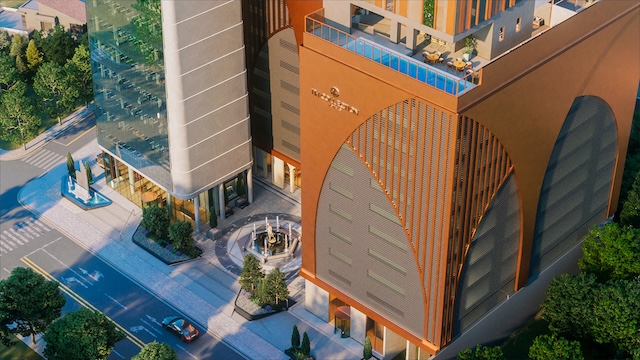 An exterior render of NH Collection Asunción, set to open in 2029 @ credit Minor Hotels