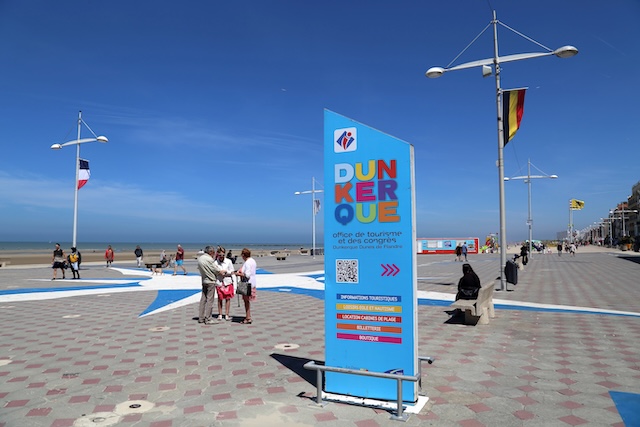 Tourists at Dunkirk beach in France