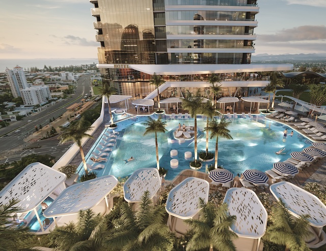 Rendering of Andaz Gold Coast Pool Deck @ credit Hyatt