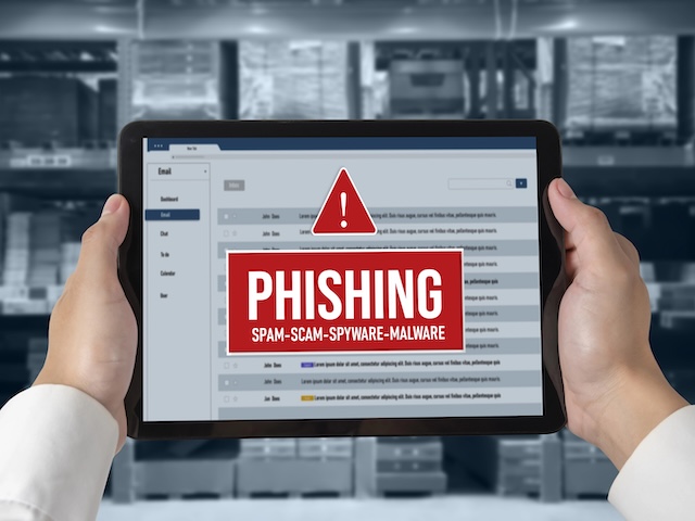 Cyber security software show alert of cyber attack for protection snugly. Danger from virus, phishing and cyber fraud.