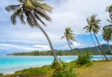 Polynésie | En attendant la grève…. White sand beach at Coral Garden, Huahine, French Polynesia, with turquoise waters