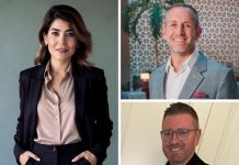Dubaï | JA Resorts & Hotels • 3 nominations clés à Jebel Ali Beach : Lara Abou Harb, Russell Dillon et Stuart King Lara Habou Harb, Russell Dillon et Stuart King @ credits linkedin