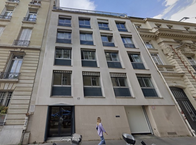 17 rue Galilée Paris @ capture GoogleMaps
