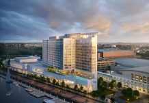 Ouverture 2028, USA | Savannah Convention Center lance la construction du Signia by Hilton Savannah, ouverture prévue en 2028 Signia-by-Hilton-Savannah_Aerial-View_Savannah-Convention-Center