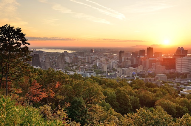Coucher du soleil sur Montréal @ credit Depositphotos.com