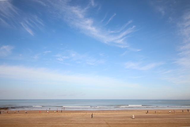 Atlantic ocean beach in El Jadida, Morocco