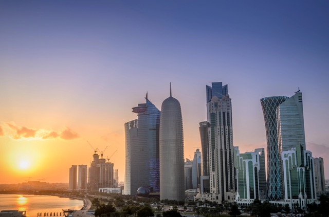 Doha at sunset