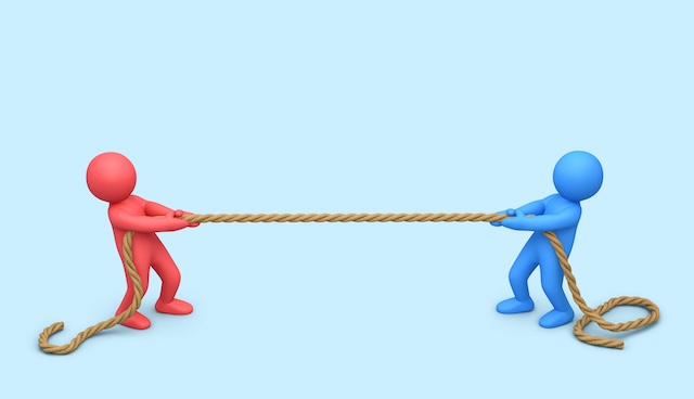 Opposition / deux camps s'opposent